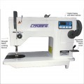 the Consew CN2073R-DSM for you! It's a versatile industrial machine complete with an assembled table and motor, and it's available at Sewing Machines Plus . This machine stands out because it combines straight and zigzag stitching with a microprocessor that gives you access to 200 stitch patterns.