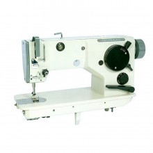 The Highlead GG0328-1 is a robust industrial sewing machine designed to handle thick and difficult materials. It's a specialized zigzag machine with a walking foot, built for applications where a standard machine would struggle to feed the fabric evenly