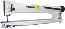 The Consew 206RBL is a heavy-duty industrial sewing machine specifically designed with an extra-long arm to handle large, bulky projects that won't fit under a standard machine