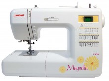 The Janome Magnolia 7330 is a well-regarded, discontinued computerized sewing machine that was celebrated for being a powerful, user-friendly, and reliable "workhorse." It was a popular choice for sewists of all levels, from beginners to experienced hobbyists, who valued solid performance and ease of use over a vast array of complex features