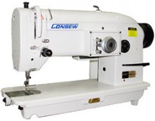 the Consew 199RB is an excellent choice and precisely matches the machine you're looking for. It is a versatile industrial machine that combines straight stitch and zigzag capabilities with the benefits of a large bobbin and a longer arm for bigger projects