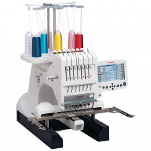 The Janome MB-7 is a highly-regarded, single-head, seven-needle embroidery machine that effectively bridges the gap between high-end home machines and light industrial equipment. It is designed for serious hobbyists, small business owners, and entrepreneurs who need the efficiency of automatic color changes and professional-grade results