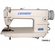 the Consew 7360RB-2 for you! It's a heavy-duty industrial sewing machine designed for precise stitching on light to medium-heavy materials. The "-2" in the model number typically indicates the machine is sold complete with an assembled table and a servo motor, ready to use right out of the box .
