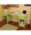 the Homespun Olivia Pistachio Sewing Cabinet, and it appears this may be a special or limited-edition color for the popular Olivia model. While the standard Olivia cabinet is typically available in woodgrain finishes like Oak, Cherry, and Classic White, a "Pistachio" green version seems to have been produced, possibly as a unique run .