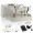 Comes with carrying handle, extra bobbins, foot control, manual, needles, oiler, and thread stand